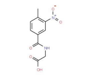 [(4-methyl-3-nitrobenzoyl)amino]acetic acid - chemical structure image