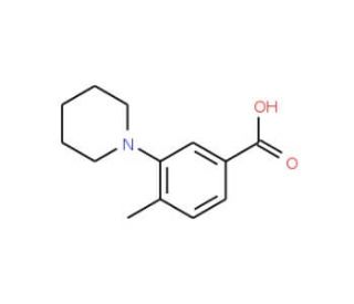 4-Methyl-3-piperidin-1-yl-benzoic acid - chemical structure image