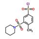 4-methyl-3-(piperidin-1-ylsulfonyl)benzenesulfonyl chloride - chemical structure image