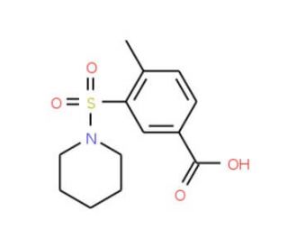 4-Methyl-3-(piperidine-1-sulfonyl)benzoic acid (CAS 300383-07-7) - chemical structure image
