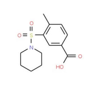 4-Methyl-3-(piperidine-1-sulfonyl)-benzoic acid - chemical structure image