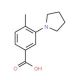 4-Methyl-3-pyrrolidin-1-yl-benzoic acid - chemical structure image