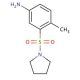 4-Methyl-3-(pyrrolidine-1-sulfonyl)-phenylamine - chemical structure image
