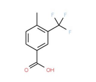 4-Methyl-3-(trifluoromethyl)benzoic acid (CAS 261952-01-6) - chemical structure image