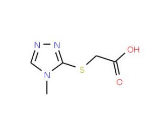(4-Methyl-4H-[1,2,4]triazol-3-ylsulfanyl)-acetic acid (CAS 200816-06-4) - chemical structure image