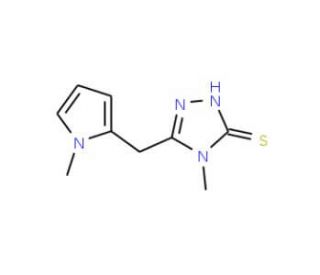 4-Methyl-5-[(1-methyl-1H-pyrrol-2-yl)methyl]-4H-1,2,4-triazole-3-thiol - chemical structure image