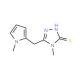 4-Methyl-5-[(1-methyl-1H-pyrrol-2-yl)methyl]-4H-1,2,4-triazole-3-thiol - chemical structure image