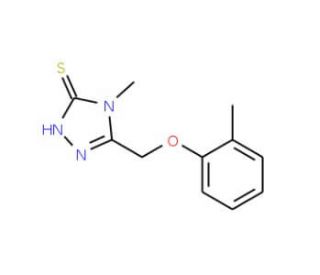 4-Methyl-5-[(2-methylphenoxy)methyl]-4H-1,2,4-triazole-3-thiol - chemical structure image