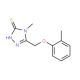 4-Methyl-5-[(2-methylphenoxy)methyl]-4H-1,2,4-triazole-3-thiol - chemical structure image