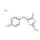4-methyl-5-[(4-methylphenyl)methyl]-1,3-thiazol-2-amine hydrobromide - chemical structure image