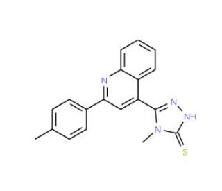 4-methyl-5-[2-(4-methylphenyl)quinolin-4-yl]-4H-1,2,4-triazole-3-thiol - chemical structure image