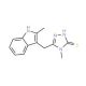4-Methyl-5-(2-methyl-1H-indol-3-ylmethyl)-2,4-dihydro-[1,2,4]triazole-3-thione (CAS 436096-84-3) - chemical structure image