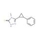 4-Methyl-5-(2-phenylcyclopropyl)-4H-1,2,4-triazole-3-thiol - chemical structure image