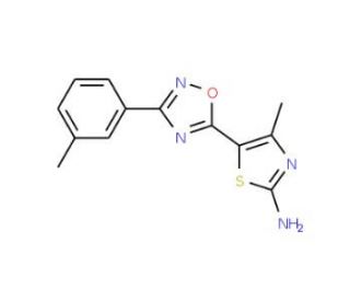 4-Methyl-5-[3-(3-methylphenyl)-1,2,4-oxadiazol-5-yl]-1,3-thiazol-2-amine (CAS 937681-19-1) - chemical structure image