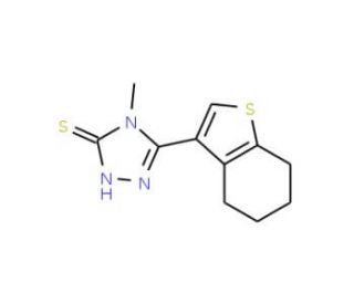 4-Methyl-5-(4,5,6,7-tetrahydro-1-benzothien-3-yl)-4H-1,2,4-triazole-3-thiol - chemical structure image