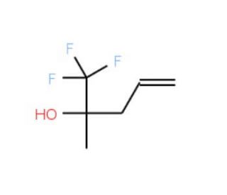 4-Methyl-5,5,5-trifluoropent-1-en-4-ol (CAS 73893-33-1) - chemical structure image
