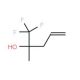 4-Methyl-5,5,5-trifluoropent-1-en-4-ol (CAS 73893-33-1) - chemical structure image
