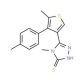 4-Methyl-5-[5-methyl-4-(4-methylphenyl)thien-3-yl]4H-1,2,4-triazole-3-thiol - chemical structure image