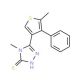 4-Methyl-5-(5-methyl-4-phenylthien-3-yl)-4H-1,2,4-triazole-3-thiol - chemical structure image