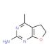 4-methyl-5,6-dihydrofuro[2,3-d]pyrimidin-2-amine (CAS 21585-10-4) - chemical structure image