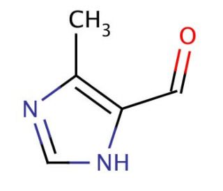 4-Methyl-5-imidazolecarboxaldehyde (CAS 68282-53-1) - chemical structure image