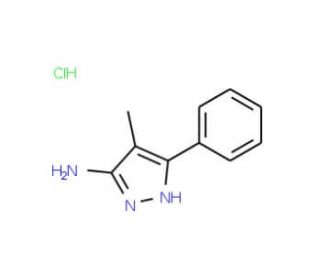 4-Methyl-5-phenyl-2H-pyrazol-3-ylamine hydrochloride - chemical structure image