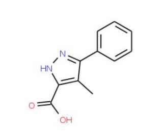 4-Methyl-5-phenyl-2H-pyrazole-3-carboxylic acid - chemical structure image