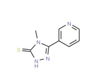 4-Methyl-5-pyridin-3-yl-4H-[1,2,4]triazole-3-thiol (CAS 3652-31-1) - chemical structure image