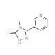 4-Methyl-5-pyridin-3-yl-4H-[1,2,4]triazole-3-thiol (CAS 3652-31-1) - chemical structure image