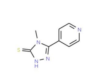 4-Methyl-5-(pyridin-4-yl)-4H-1,2,4-triazole-3-thiol (CAS 3652-32-2) - chemical structure image