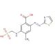 4-Methyl-5-(sulfomethylamino)-2-(2-thiazolylazo)benzoic acid (CAS 82138-69-0) - chemical structure image