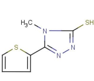 4-methyl-5-thien-2-yl-4H-1,2,4-triazole-3-thiol (CAS 68744-66-1) - chemical structure image