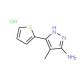 4-Methyl-5-thiophen-2-yl-2H-pyrazol-3-ylamine hydrochloride - chemical structure image