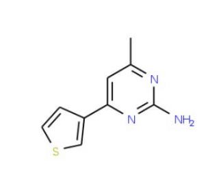 4-Methyl-6-(3-thienyl)-2-pyrimidinamine - chemical structure image