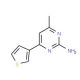 4-Methyl-6-(3-thienyl)-2-pyrimidinamine - chemical structure image