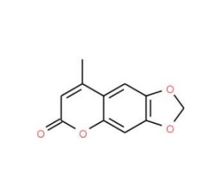 4-Methyl-6,7-methylenedioxycoumarin (CAS 15071-04-2) - chemical structure image
