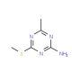 4-Methyl-6-(methylthio)-1,3,5-triazin-2-amine (CAS 27622-90-8) - chemical structure image