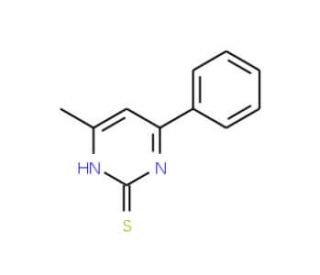 4-methyl-6-phenylpyrimidine-2-thiol (CAS 27955-44-8) - chemical structure image