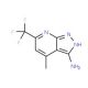 4-Methyl-6-(trifluoromethyl)-1H-pyrazolo[3,4-b]-pyridin-3-amine - chemical structure image