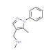 4-[Methyl(aminomethyl)]-5-methyl-1-phenyl-1H-pyrazole (CAS 1031843-22-7) - chemical structure image