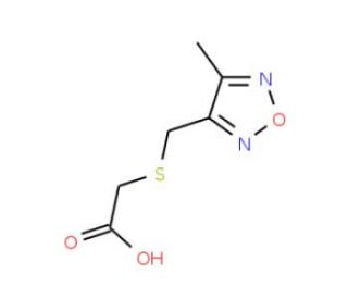 (4-Methyl-furazan-3-ylmethylsulfanyl)-acetic acid - chemical structure image