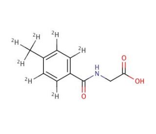 4-Methyl Hippuric Acid-d7 (CAS 27115-50-0 (unlabeled)) - chemical structure image