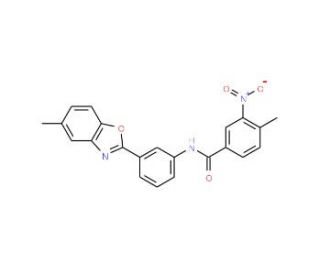 4-Methyl-N-[3-(5-methyl-benzooxazol-2-yl)-phenyl]-3-nitro-benzamide - chemical structure image