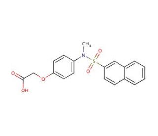 {4-[Methyl-(naphthalene-2-sulfonyl)-amino]-phenoxy}-acetic acid - chemical structure image