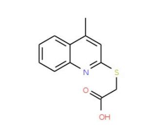 (4-Methyl-quinolin-2-ylsulfanyl)-acetic acid (CAS 17880-62-5) - chemical structure image