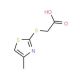 (4-Methyl-thiazol-2-ylsulfanyl)-acetic acid (CAS 5685-17-6) - chemical structure image