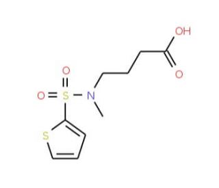 4-[methyl(thien-2-ylsulfonyl)amino]butanoic acid (CAS 923220-10-4) - chemical structure image