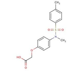 {4-[Methyl-(toluene-4-sulfonyl)-amino]-phenoxy}-acetic acid - chemical structure image