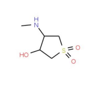4-Methylamino-1,1-dioxo-tetrahydro-1lambda*6*-thiophen-3-ol (CAS 66419-61-2) - chemical structure image