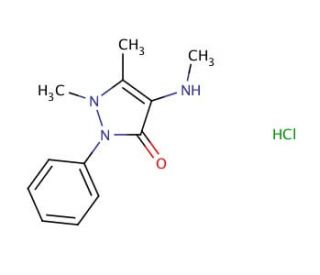 4-Methylamino Antipyrine HCl (CAS 519-98-2) - chemical structure image